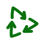 icon recycle dark green